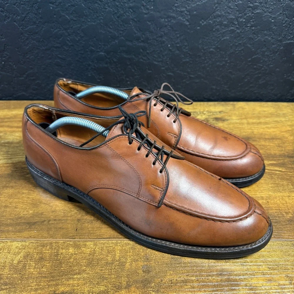 Allen Edmonds Bradley 2661 Brown Leather Split Toe Derby Mens 11.5 A Narrow